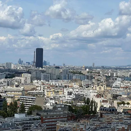 Above Eiffel Tower View Balcony * باريس